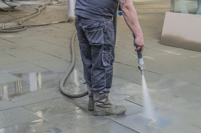 Concrete Sandblasting Services Hardscaoes Inc. Calgary Concrete Floors